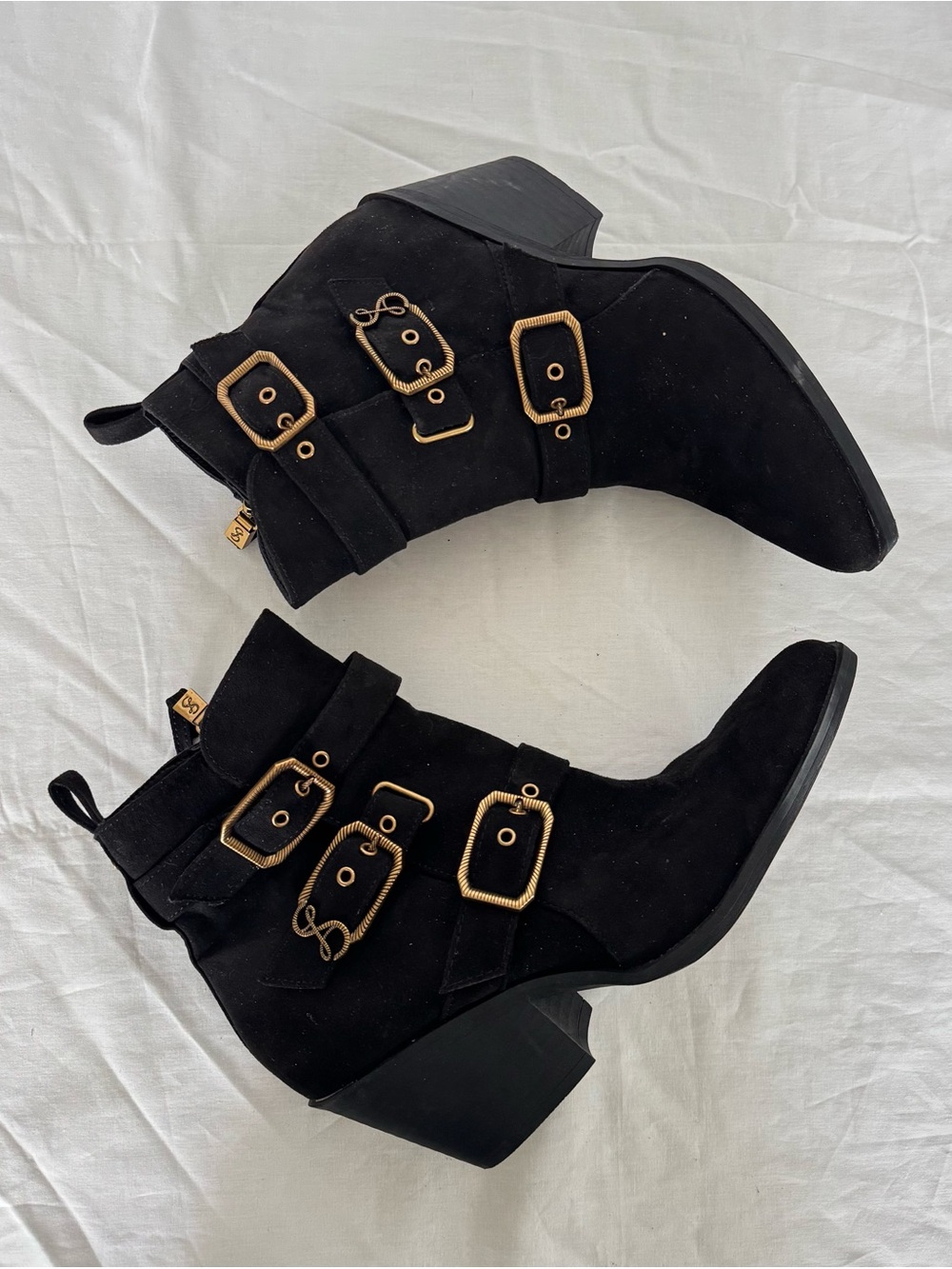 Sam and Libby Finnley Western Buckle Booties 9M